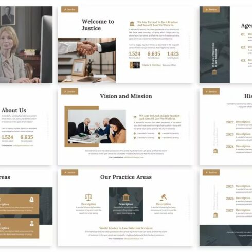 Justice - Law Firm Google Slide Template | MasterBundles