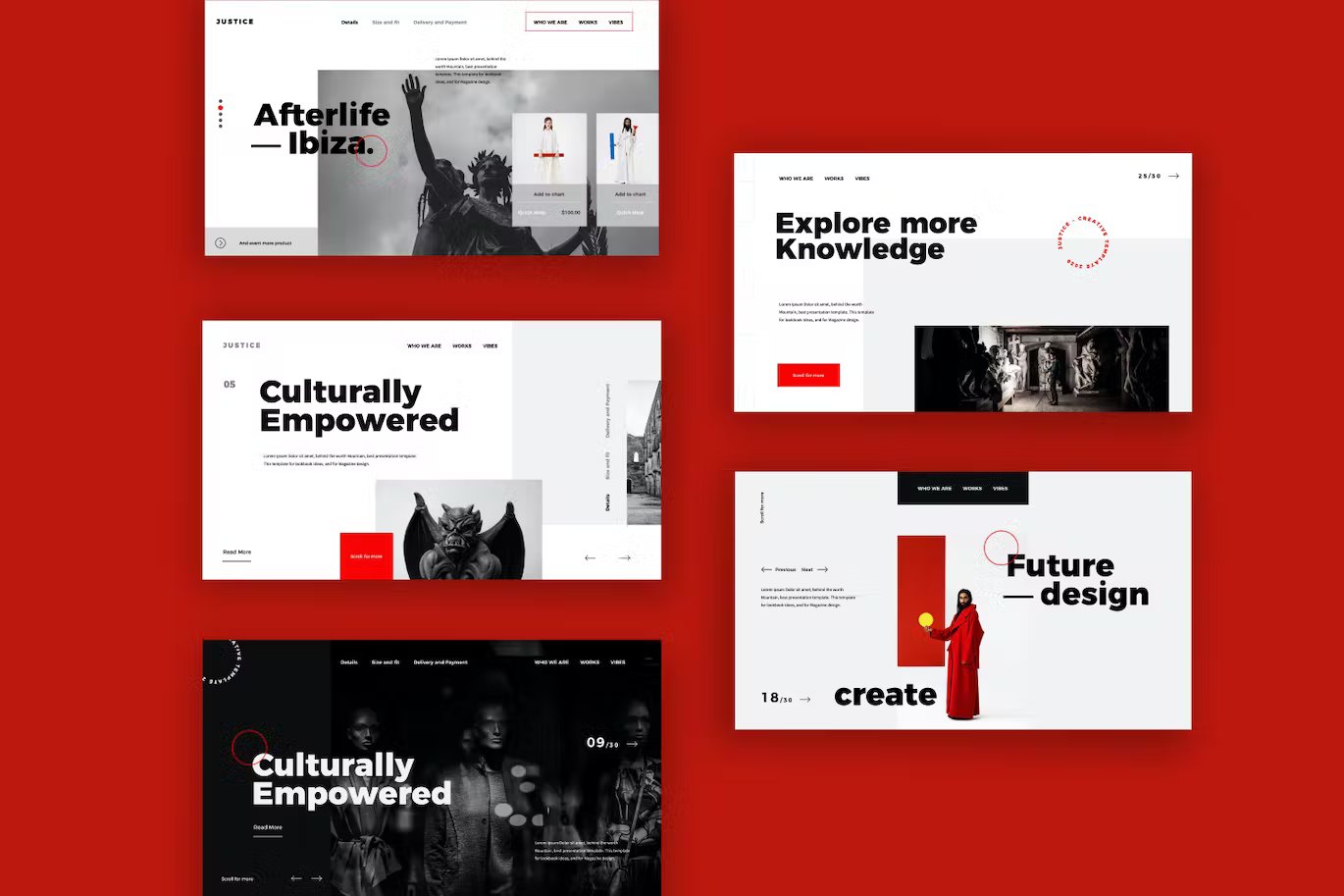 Beautiful red background slides.