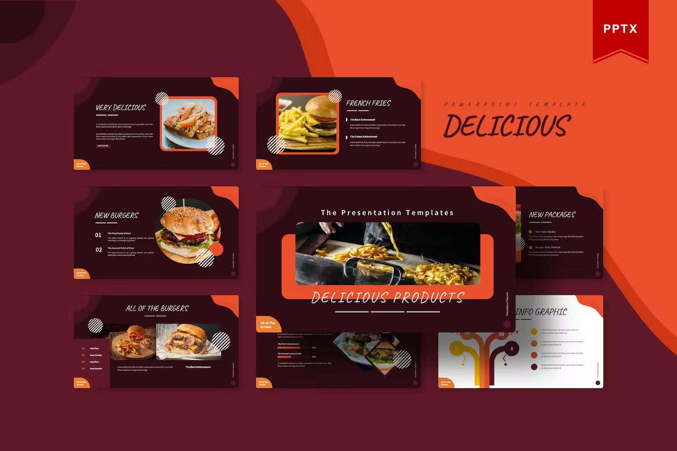 Different color and texture presentation template.
