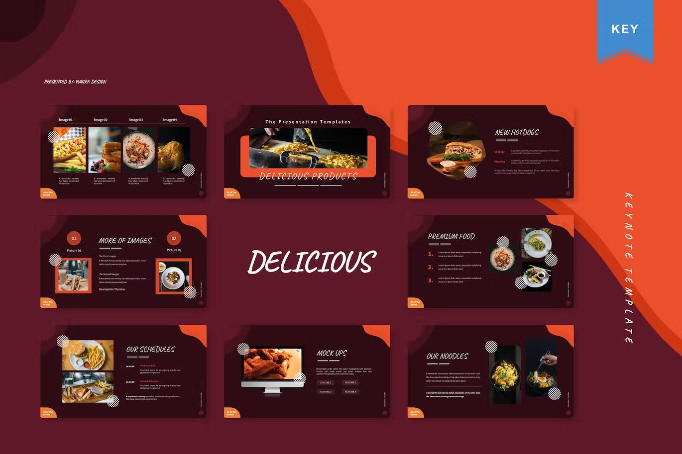 Different color and texture presentation template.