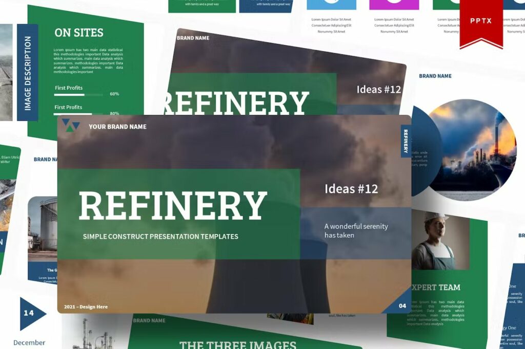 Refinery PowerPoint Template – MasterBundles