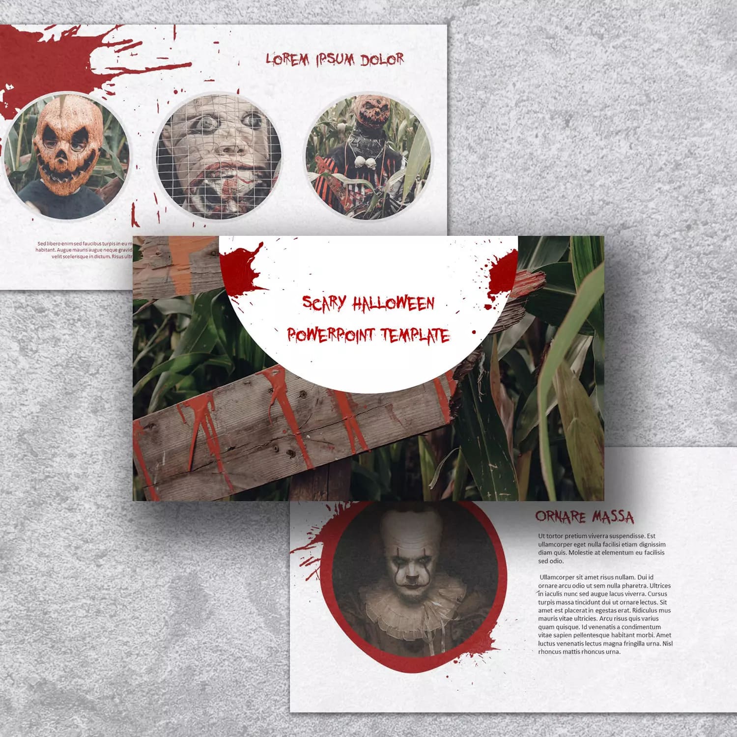 Scary Halloween Powerpoint Template preview image.