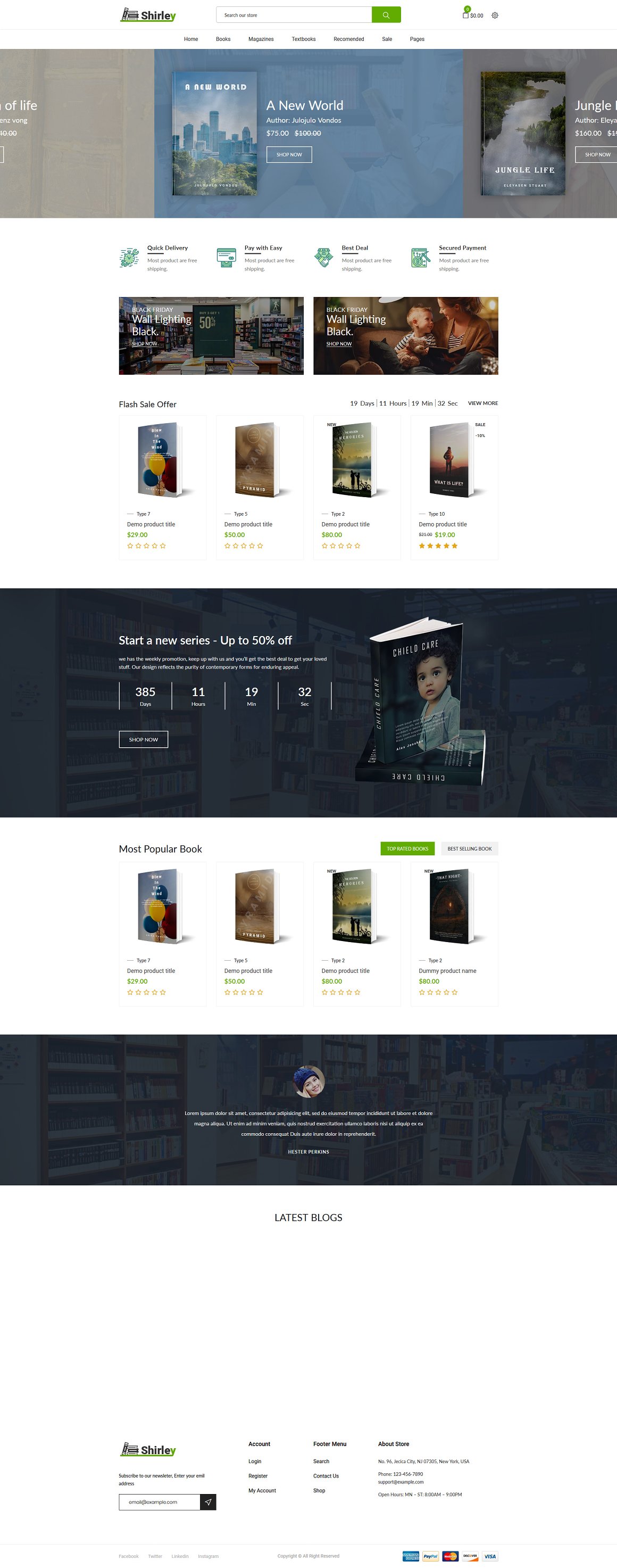 Website theme and book template.