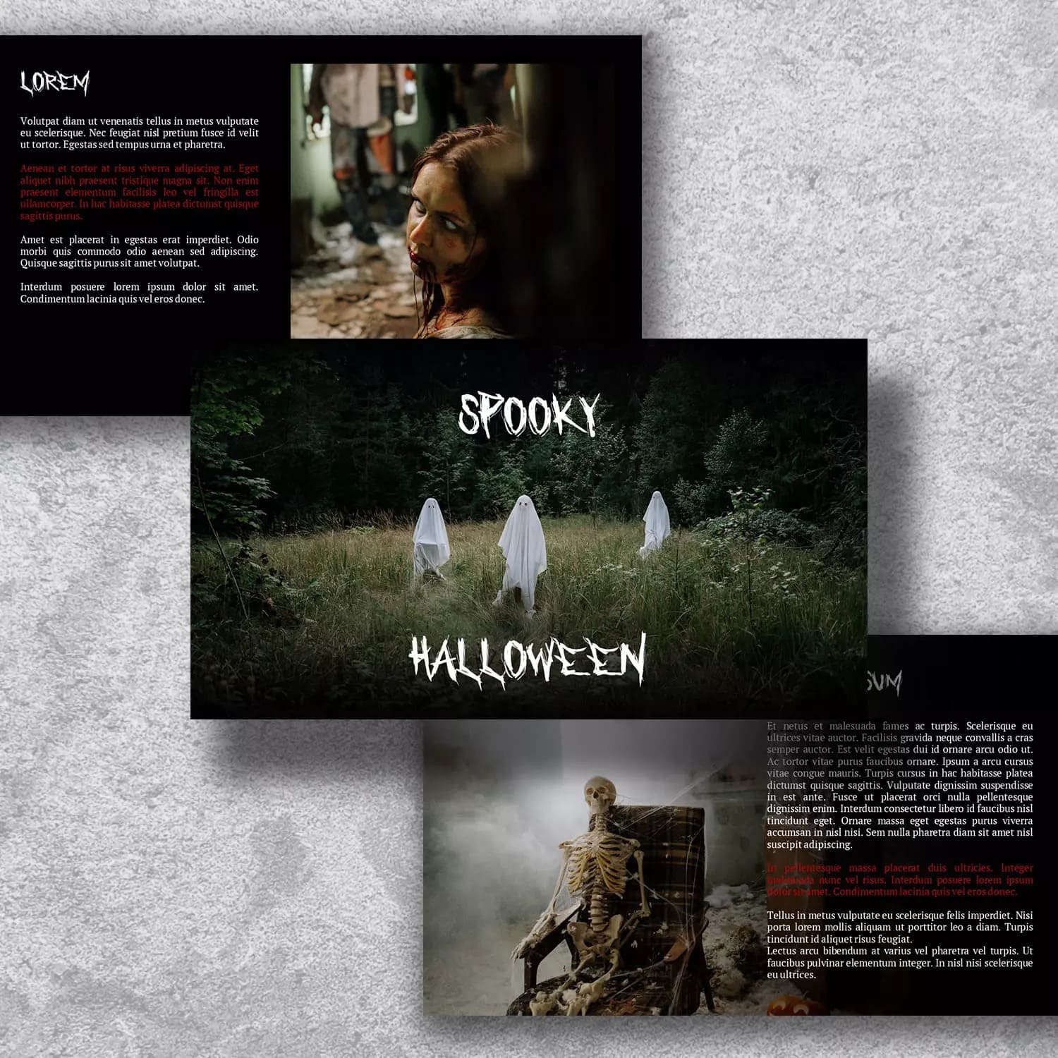 Spooky Halloween Template Powerpoint preview image.