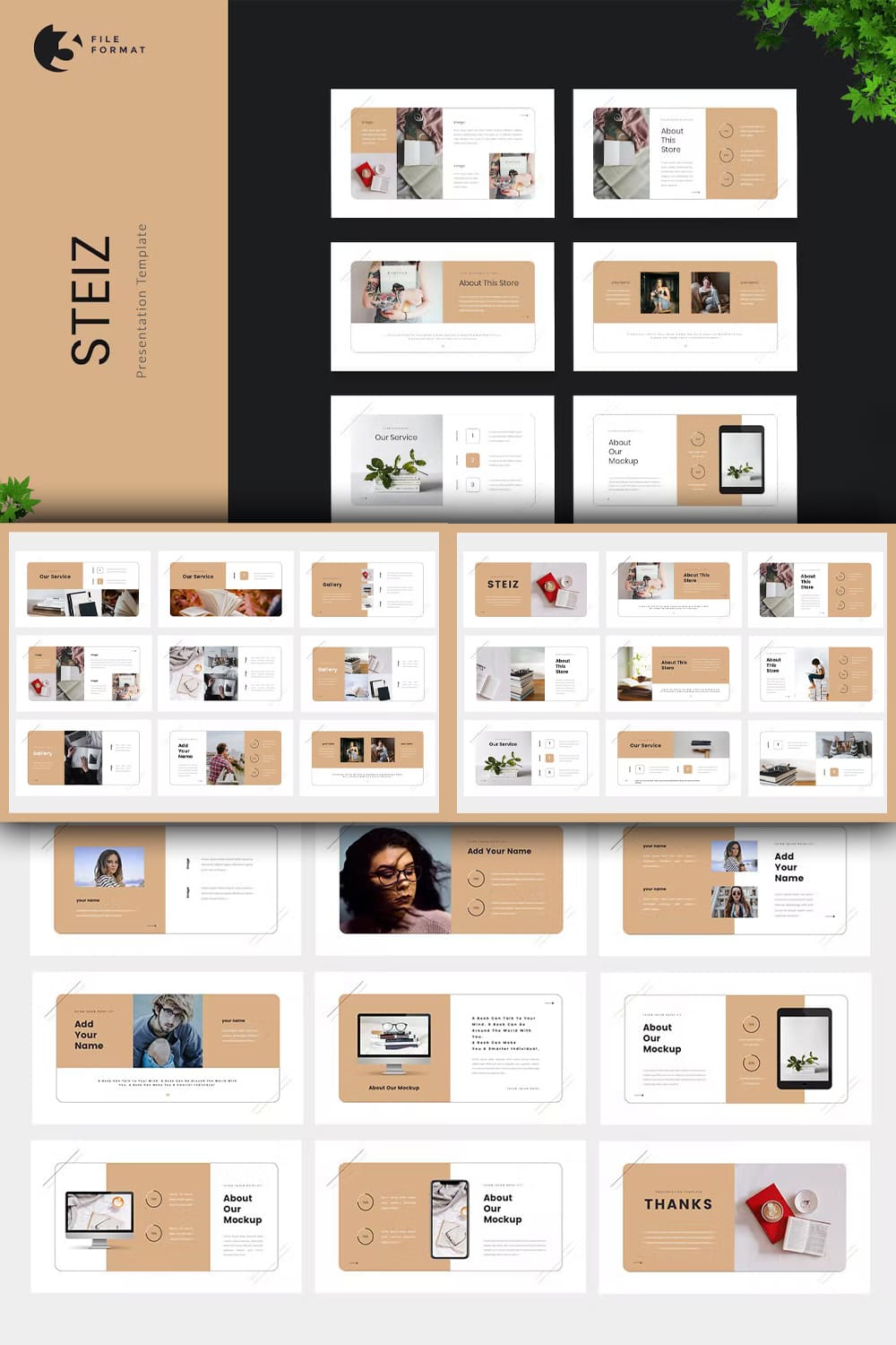 Steiz bookstore presentation template.