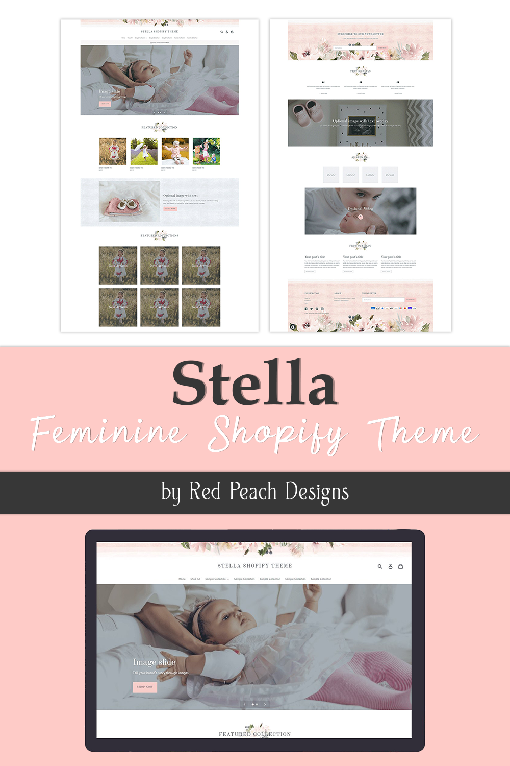 Stella feminine shopify theme of pinterest.