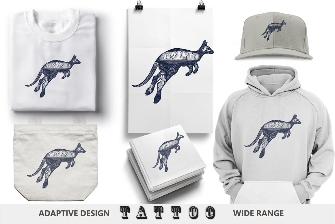 Stylish Kangaroo Design preview image.