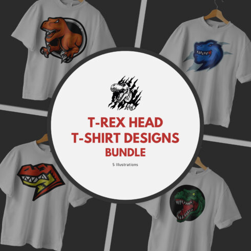 t rex head t shirt designs bundle 01 892