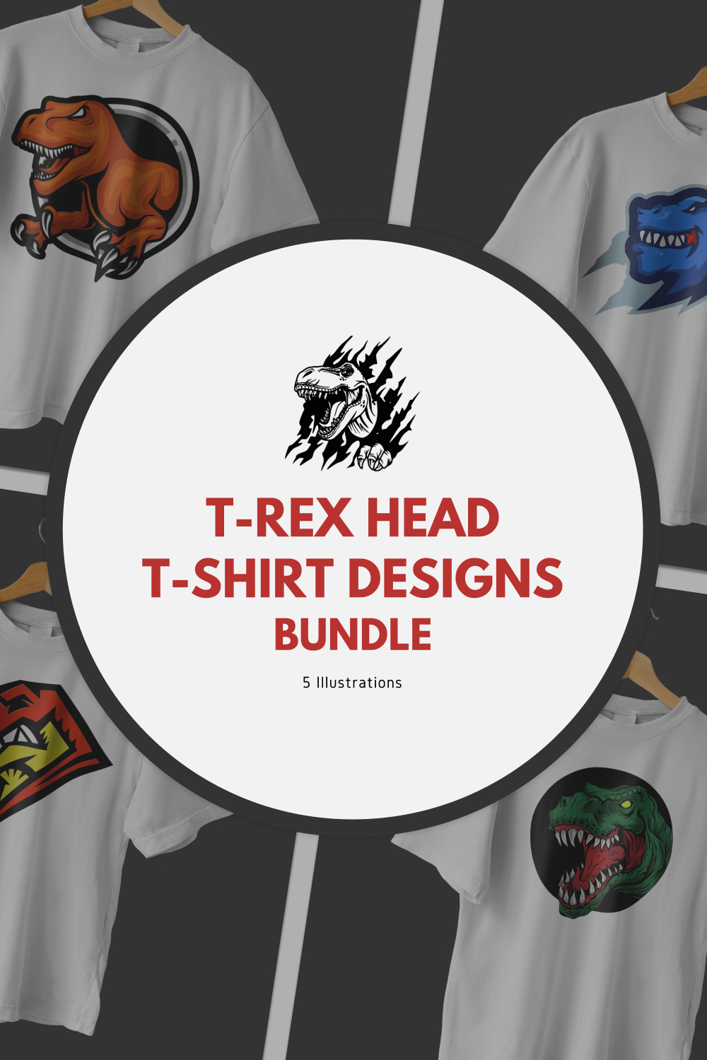 t rex head t shirt designs bundle 03 3