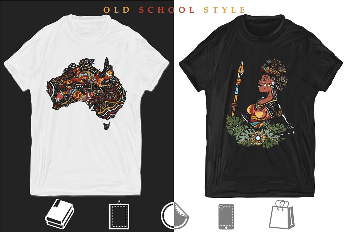T-shirt Australian Tattoo Style preview image.