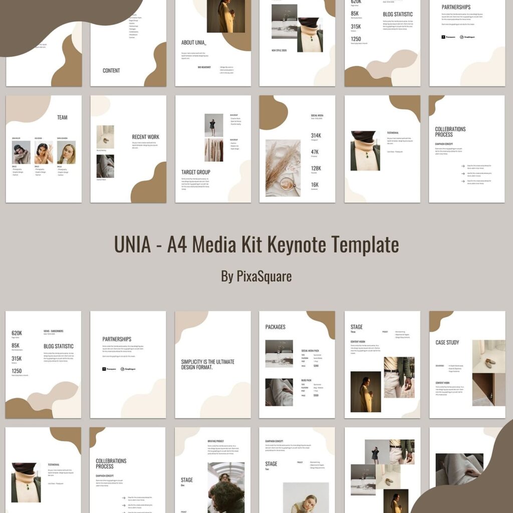 UNIA - A4 Media Kit Keynote Template – MasterBundles