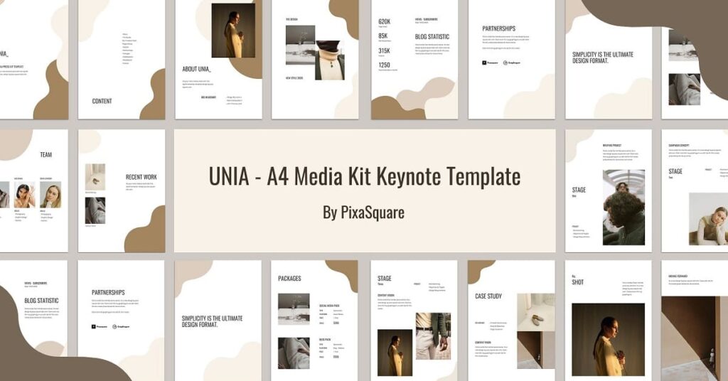 UNIA - A4 Media Kit Keynote Template – MasterBundles