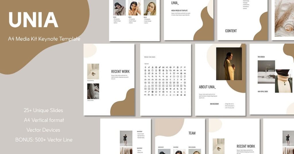 UNIA - A4 Media Kit Keynote Template – MasterBundles
