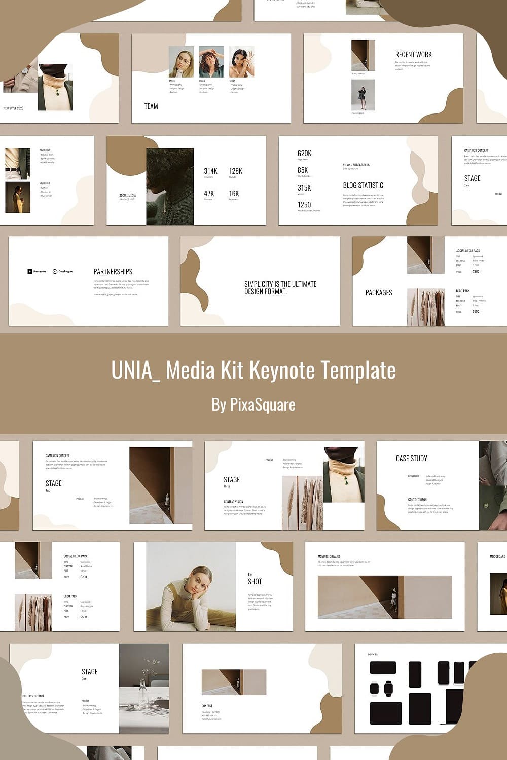 Packages of the Unia keynote template.