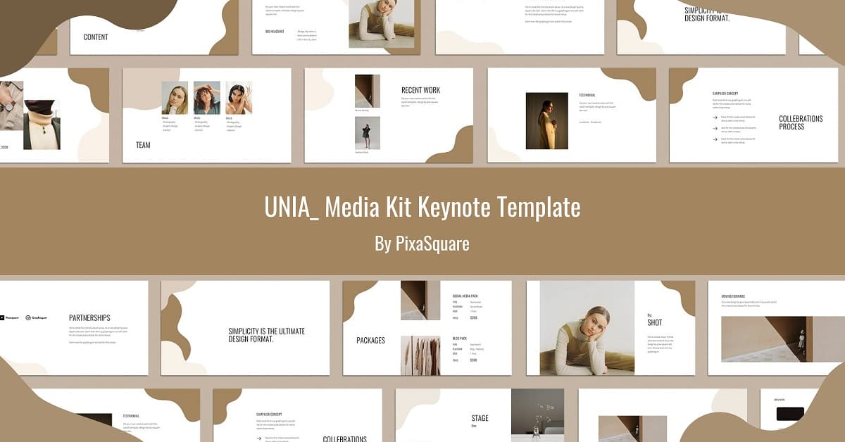 Special content of UNIA keynote template.