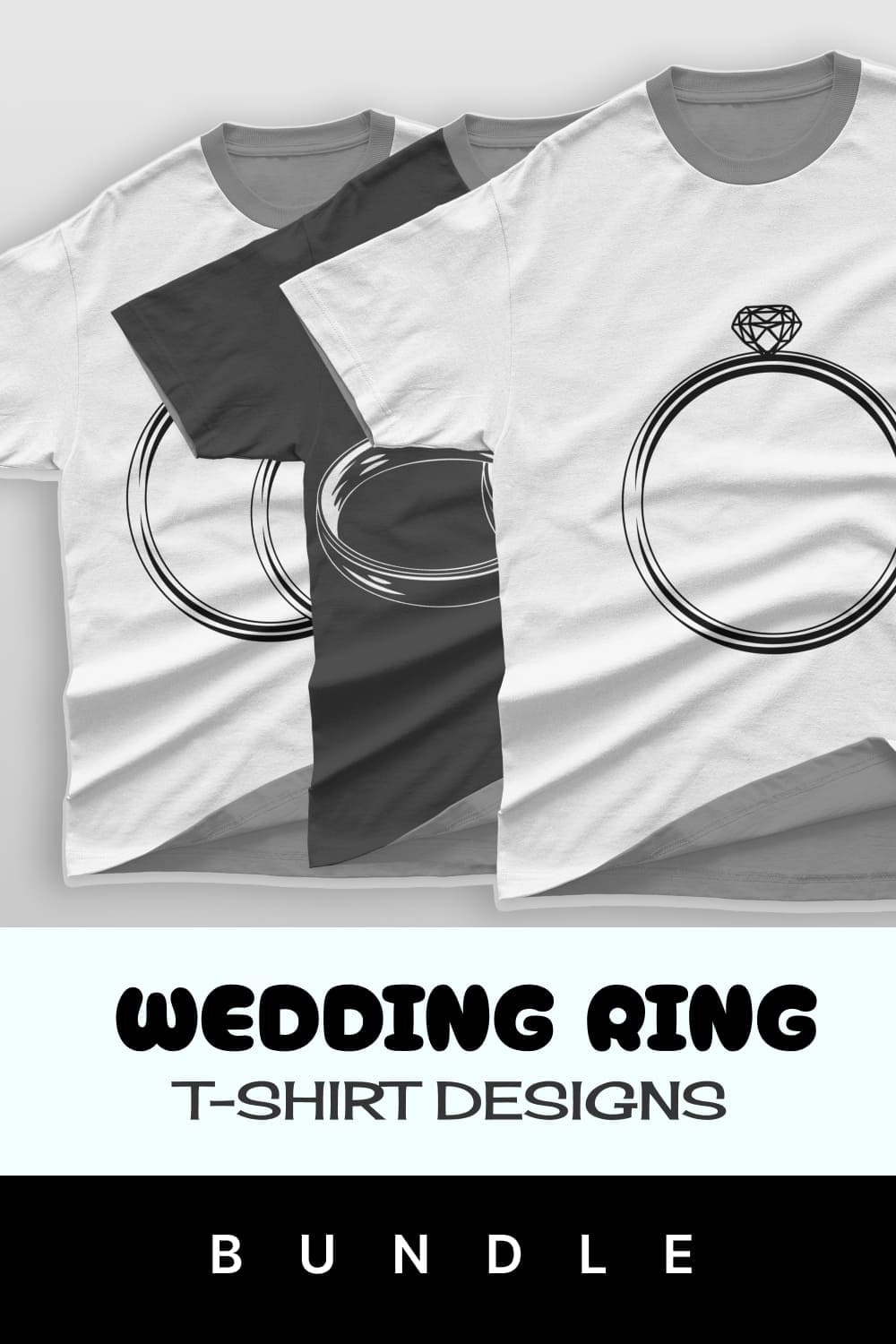Wedding ring t-shirt designs bundle.