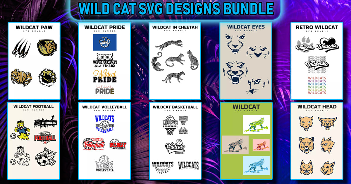 Wild Cat SVG Designs Bundle – MasterBundles