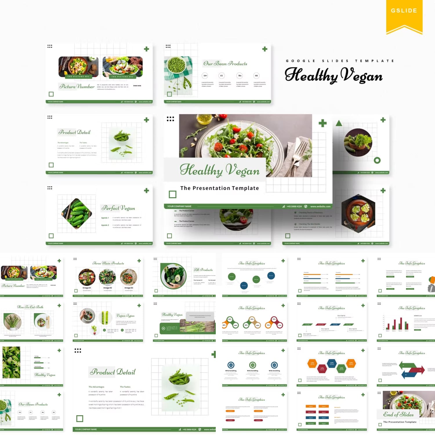 Vegan Template Slide Image Prints.