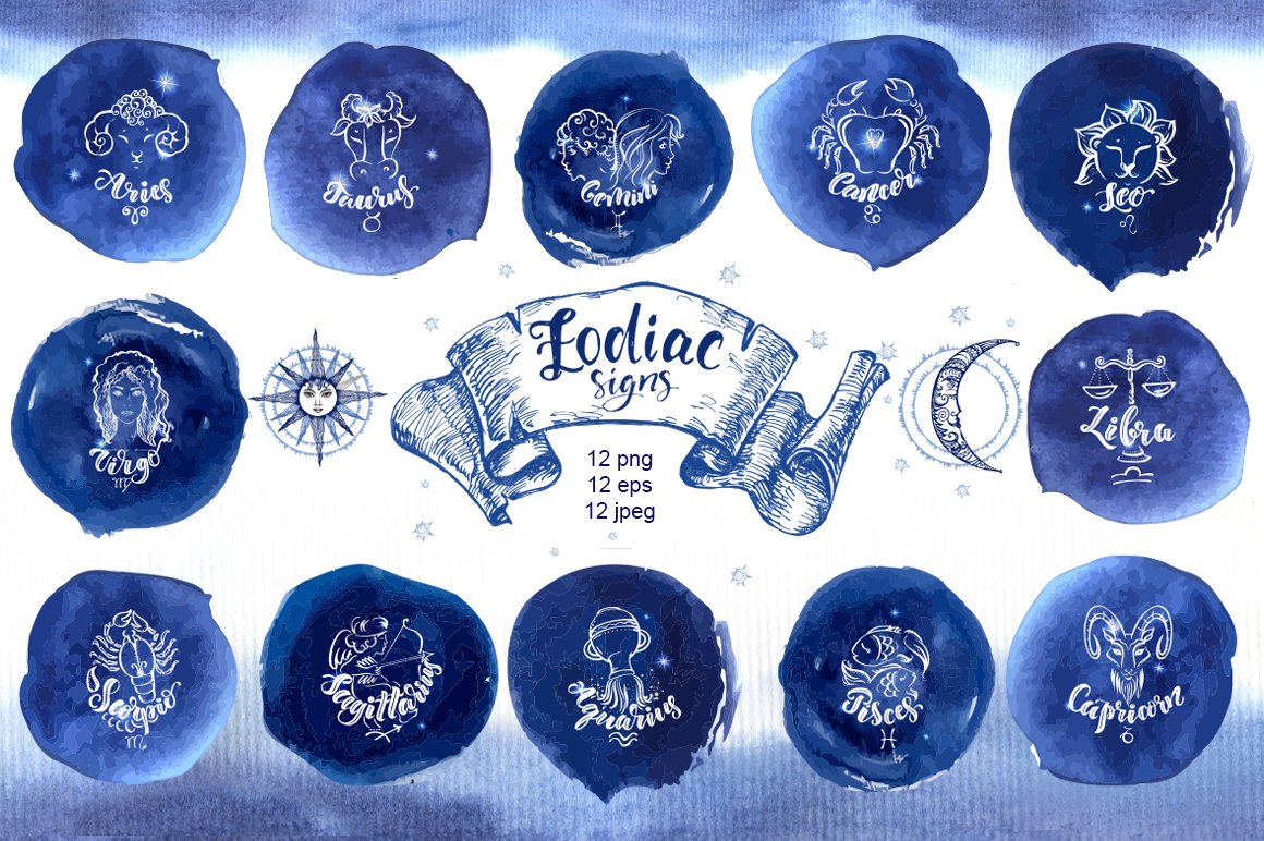 Many different zodiac signs.