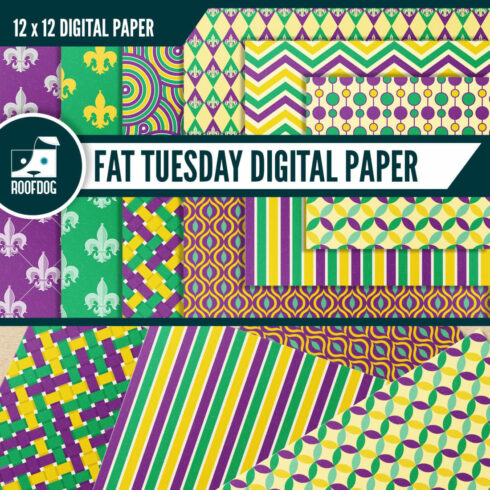 Fat tuesday digital paper.