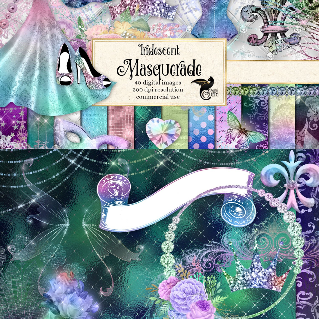 Preview iridescent masquerade graphics.