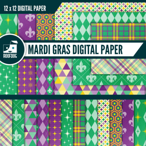 Mardi Gras Digital Paper.
