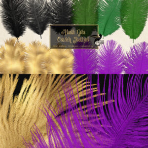 mardi gras ostrich feathers