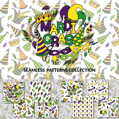 Images with mardi gras patterns collection.