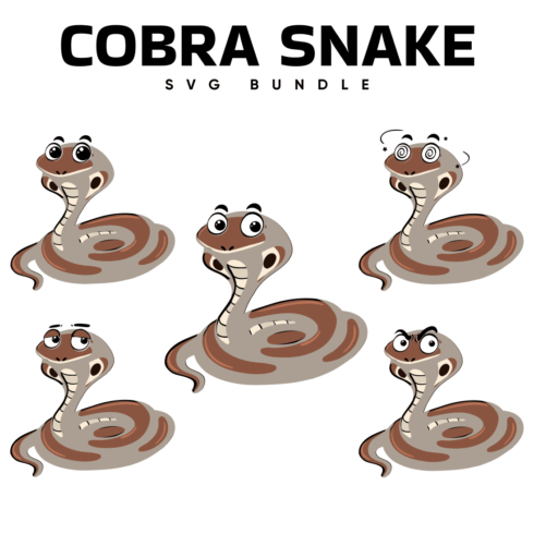 Cobra snake stickers are shown on a white background.