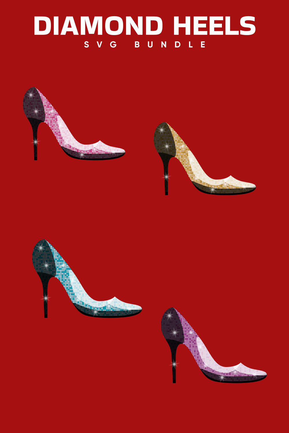 Diamond heels svg bundle images of pinterest.