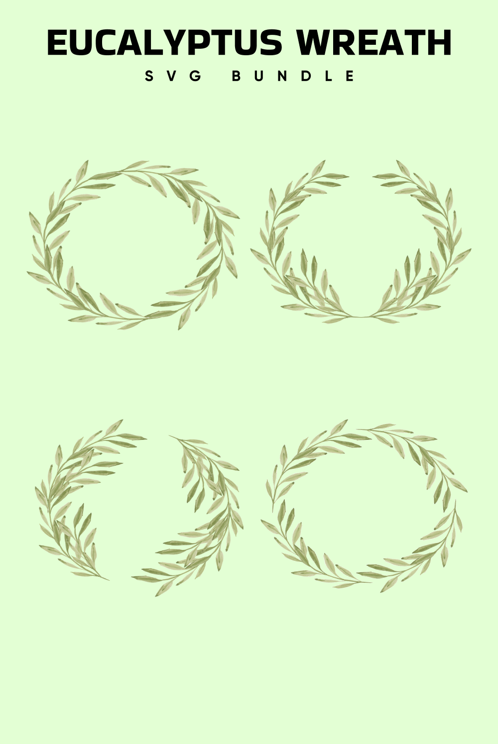 Pinterest images of eucalyptus wreath bundle.