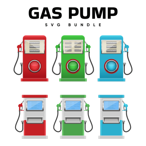 Gas pump SVG Bundle.