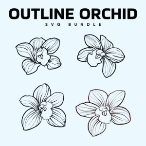 Outline Orchid SVG Designs – MasterBundles