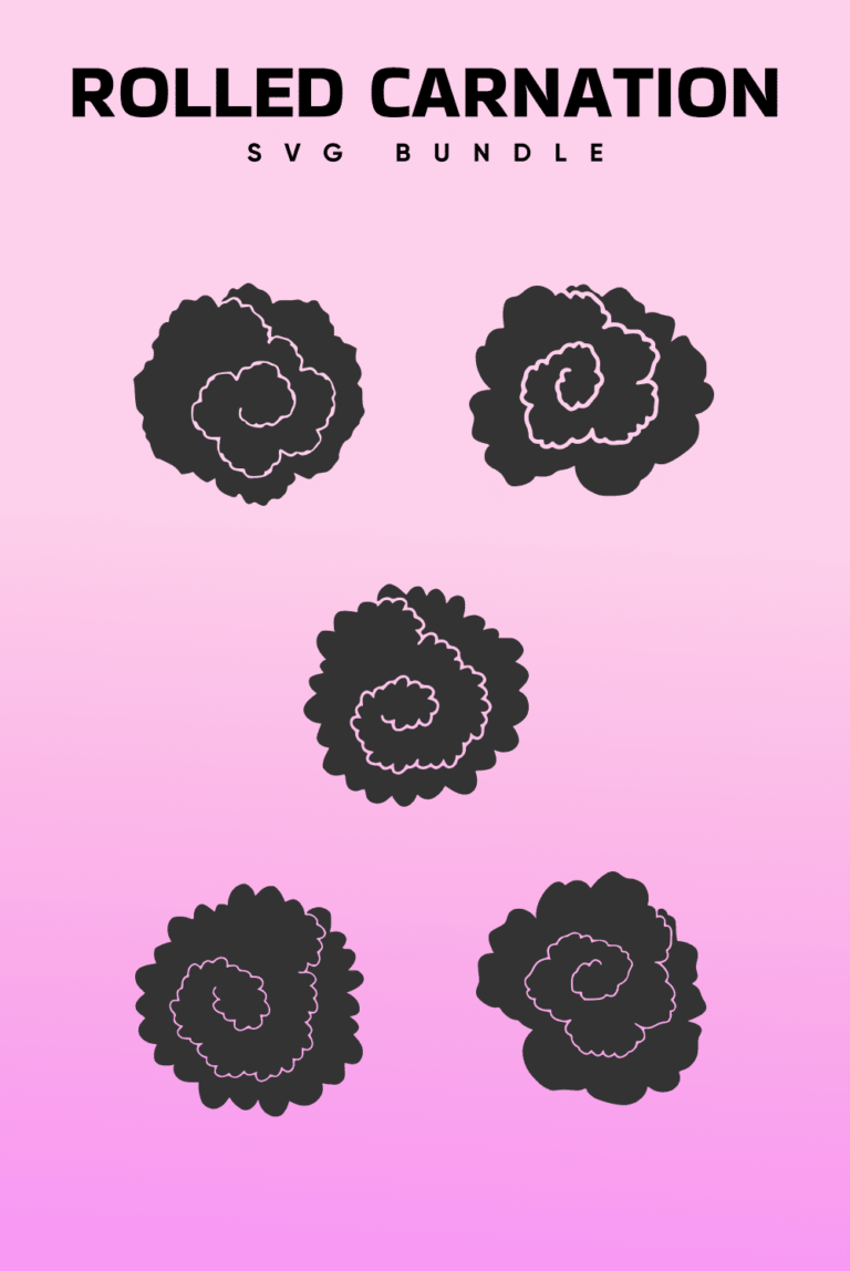 Rolled Carnation SVG Designs MasterBundles