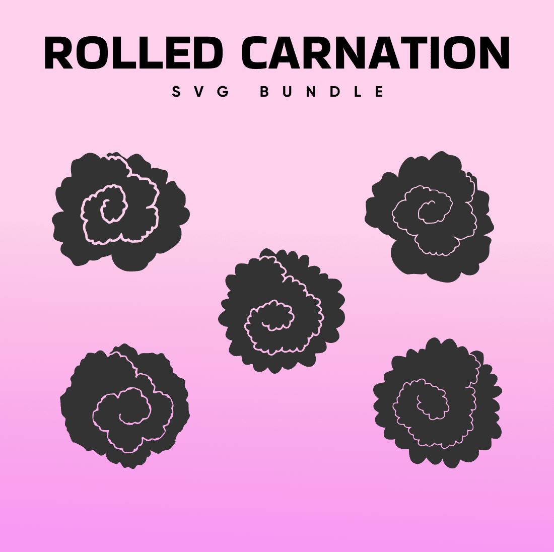 Rolled Carnation SVG.