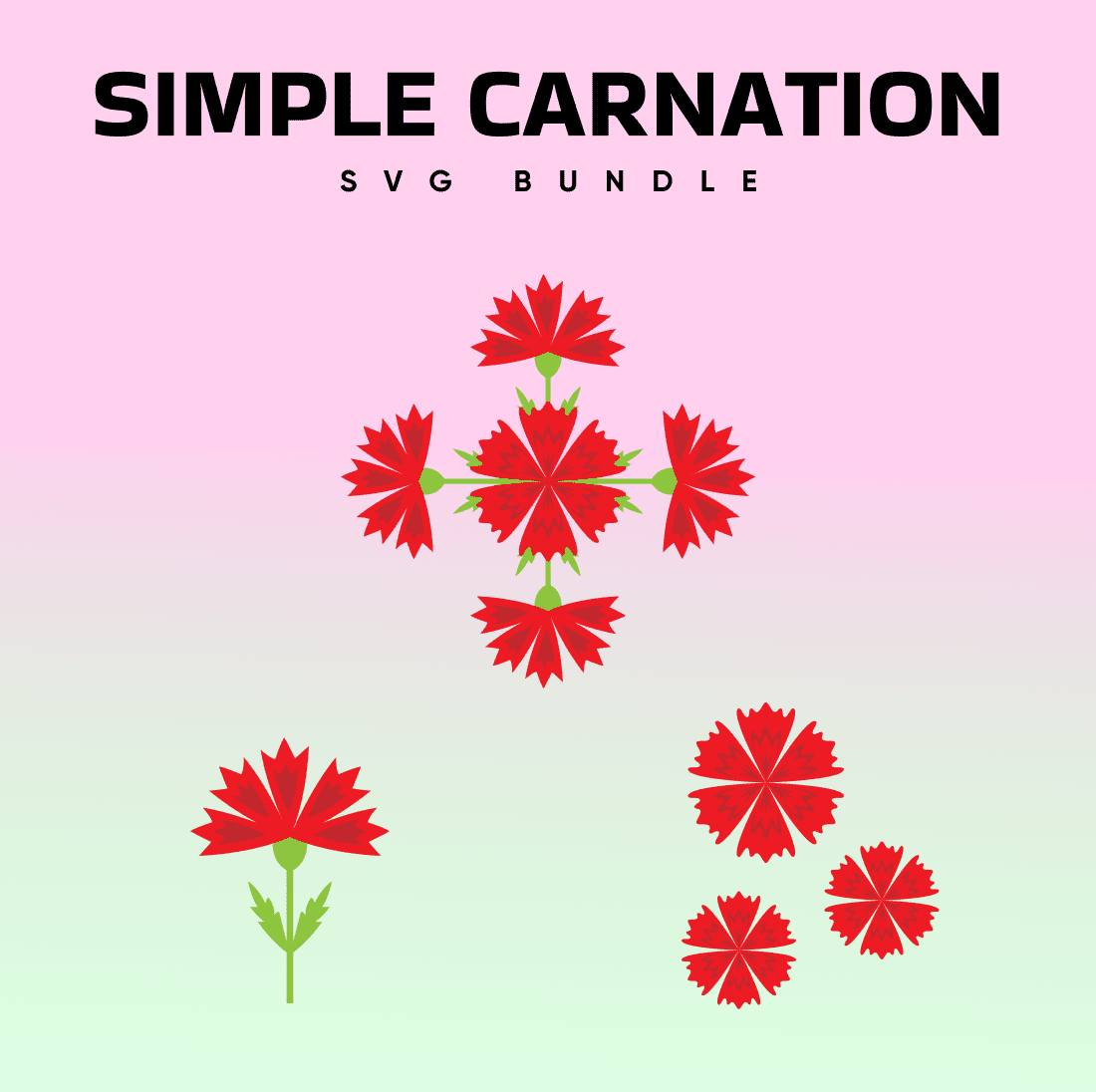 Simple Carnation SVG.