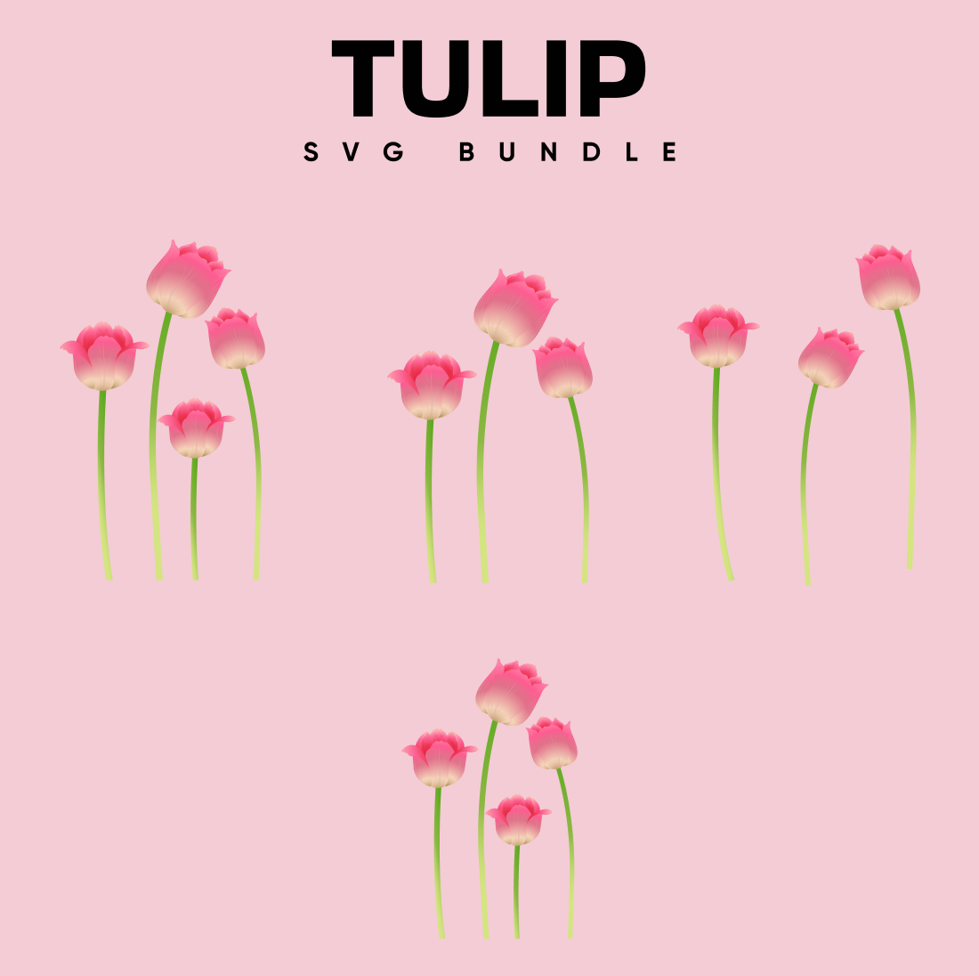 Preview tulip svg bundle.