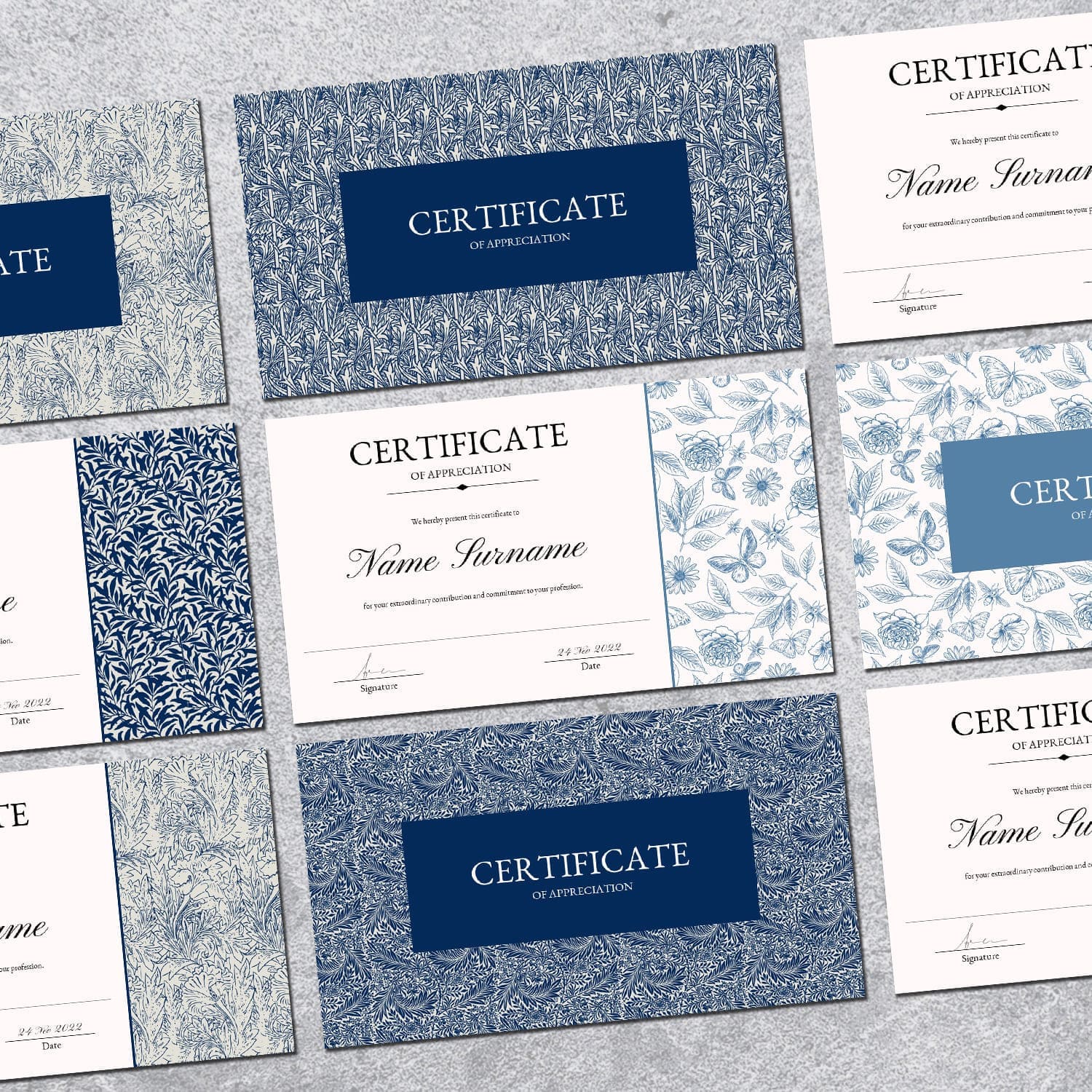 Certificate of appreciation powerpoint template, main picture 1500x1500.
