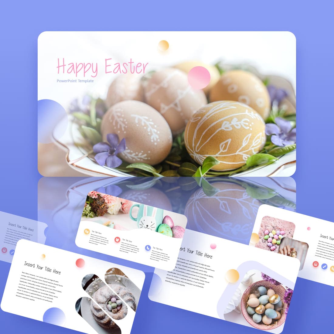 Easter Powerpoint Template, main picture 1100x1100.