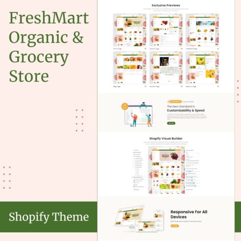 Freshmart Organic and Grocery store shopify theme, first picture 1500x1500.