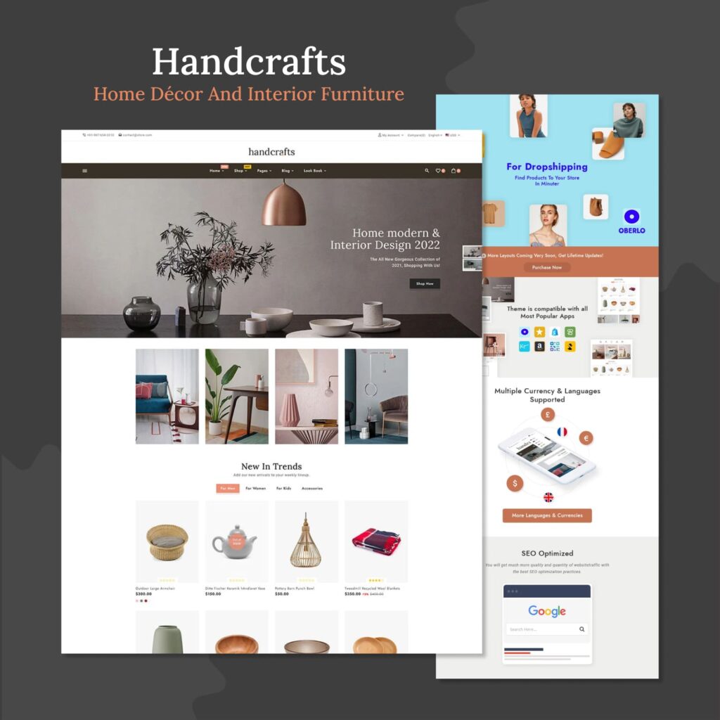 Handcrafts - Home Décor and Interior Furniture Shopify 2.0 Responsive ...