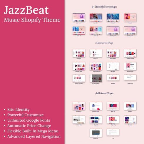 Jazzbeat music shopify theme, first picture 1500x1500.