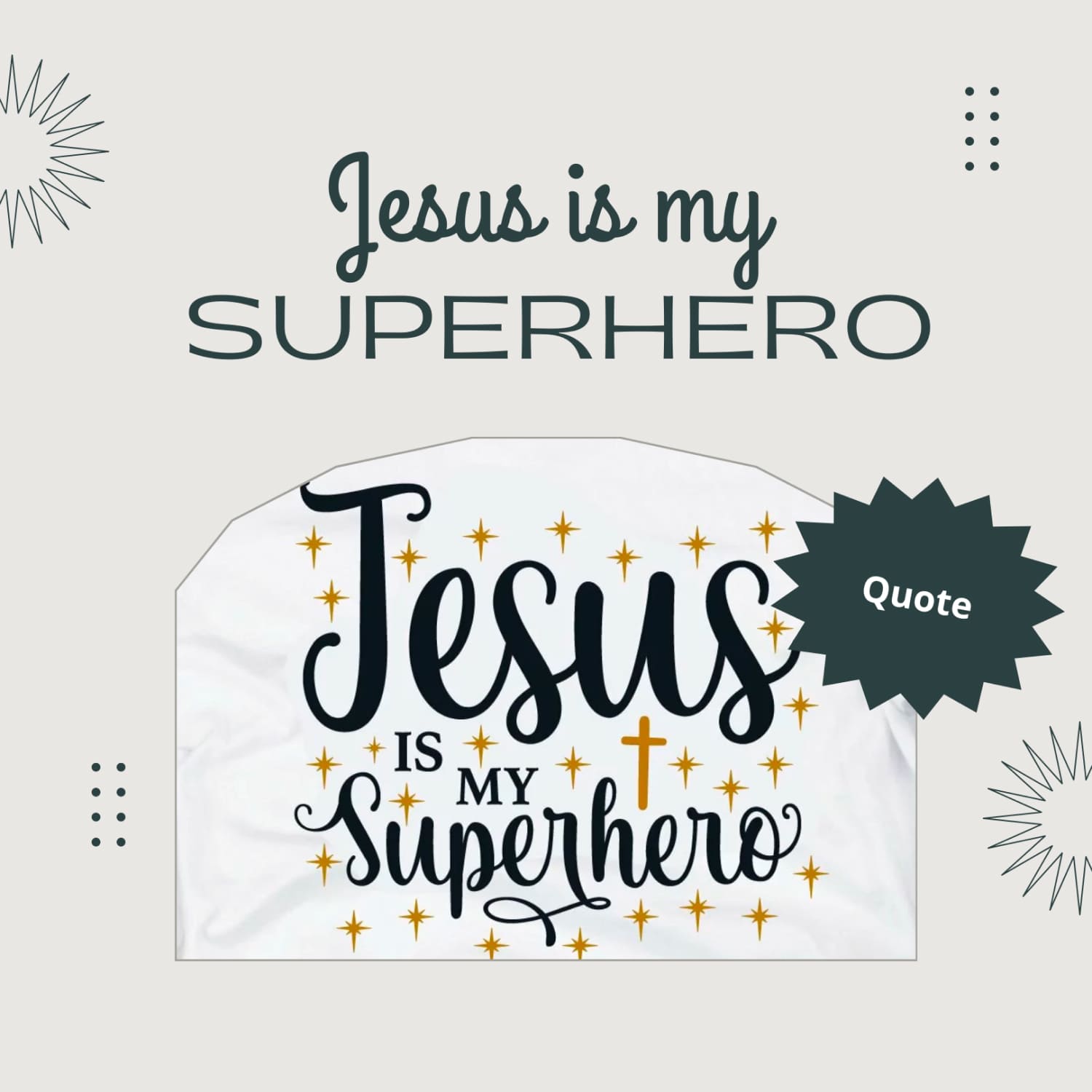 Jesus is my superhero, first picture 1500x1500.