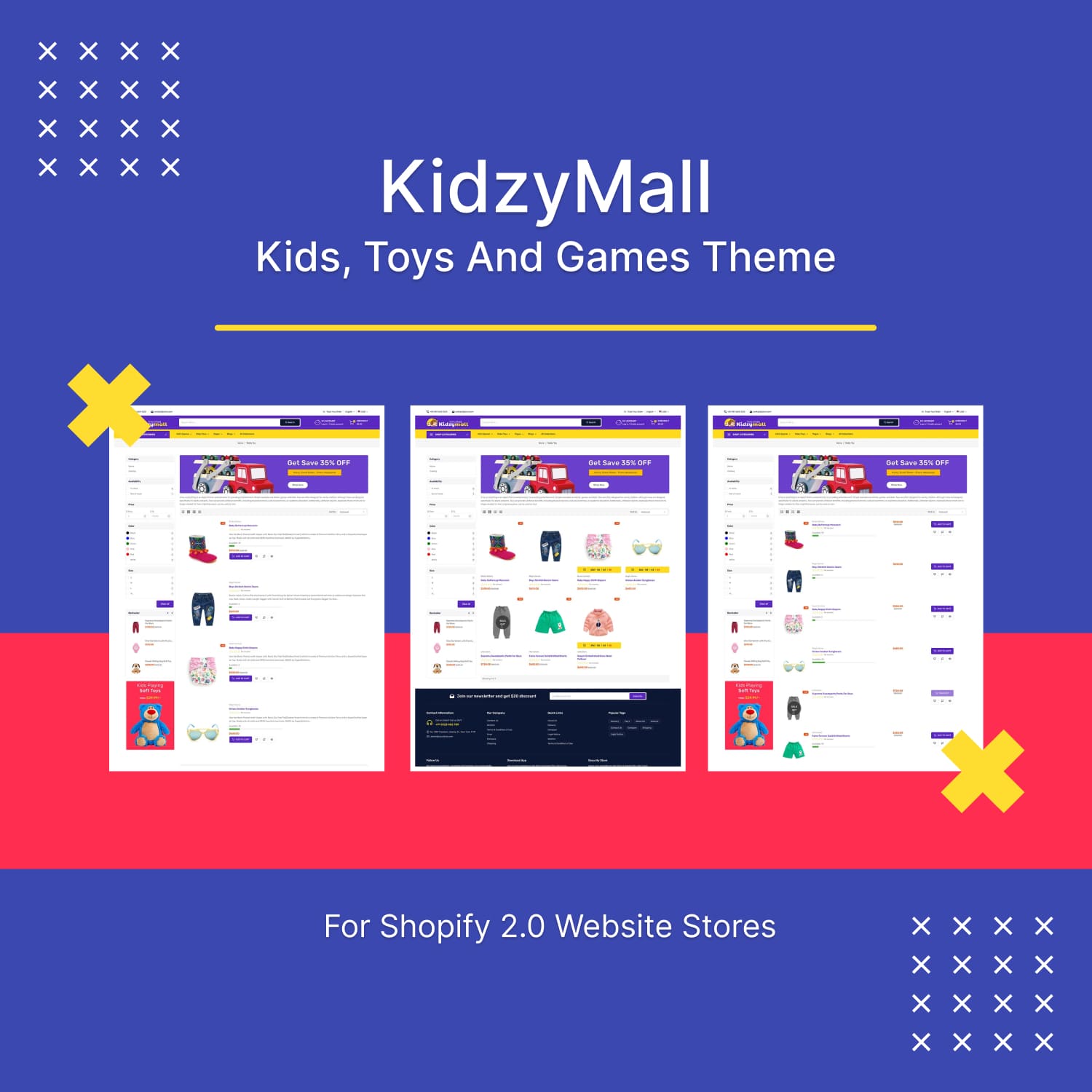 Kidzymall kids toys and games theme for shopify 2.0 website stores, main picture 1500x1500.