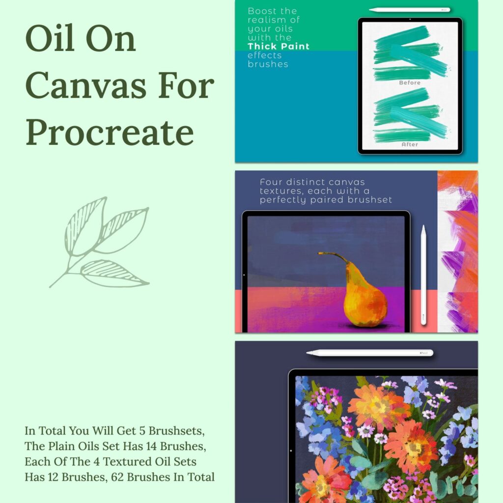Oil On Canvas for Procreate MasterBundles