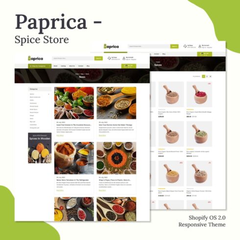 Paprica spice store shopify 2.0 responsive theme, first picture 1500x1500.