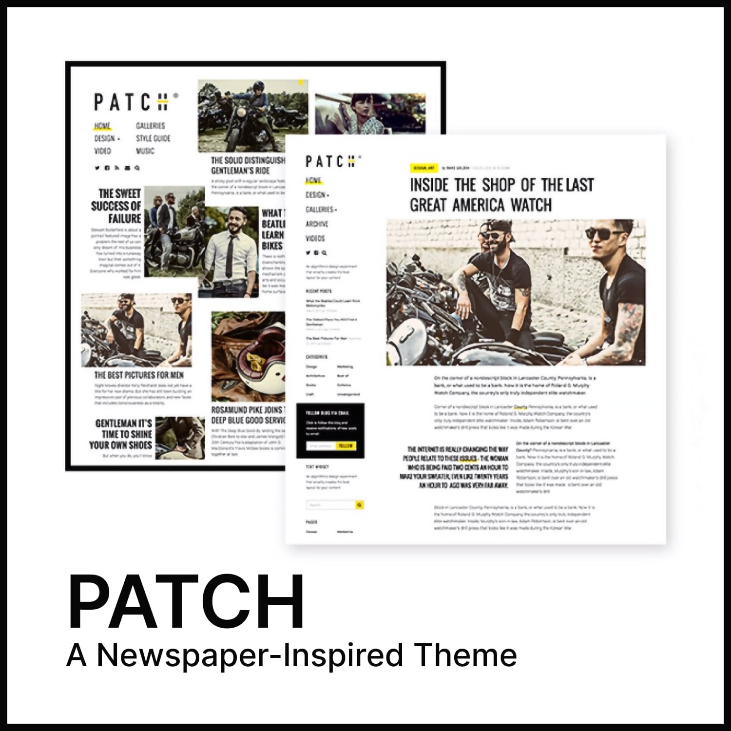 Patch a Newspaper - Inspired Theme, main picture 1500x1500.