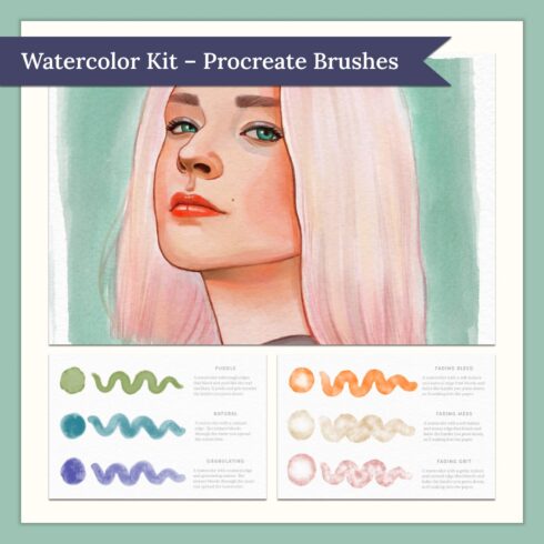 Watercolor kit – Procreate Brushes by Sadielew.