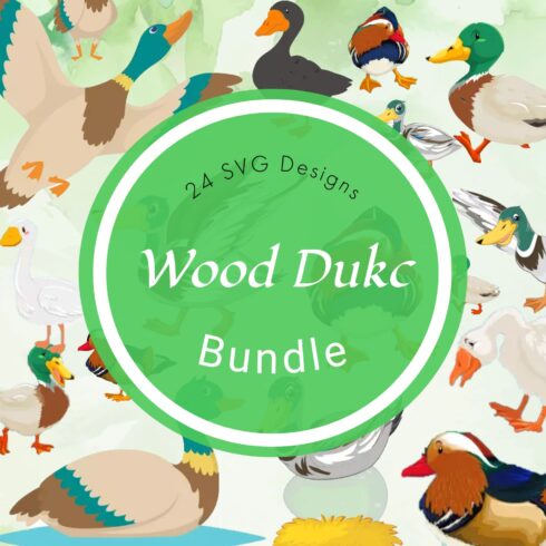 Wood duck SVG designs bundle, first picture 1500x1500.