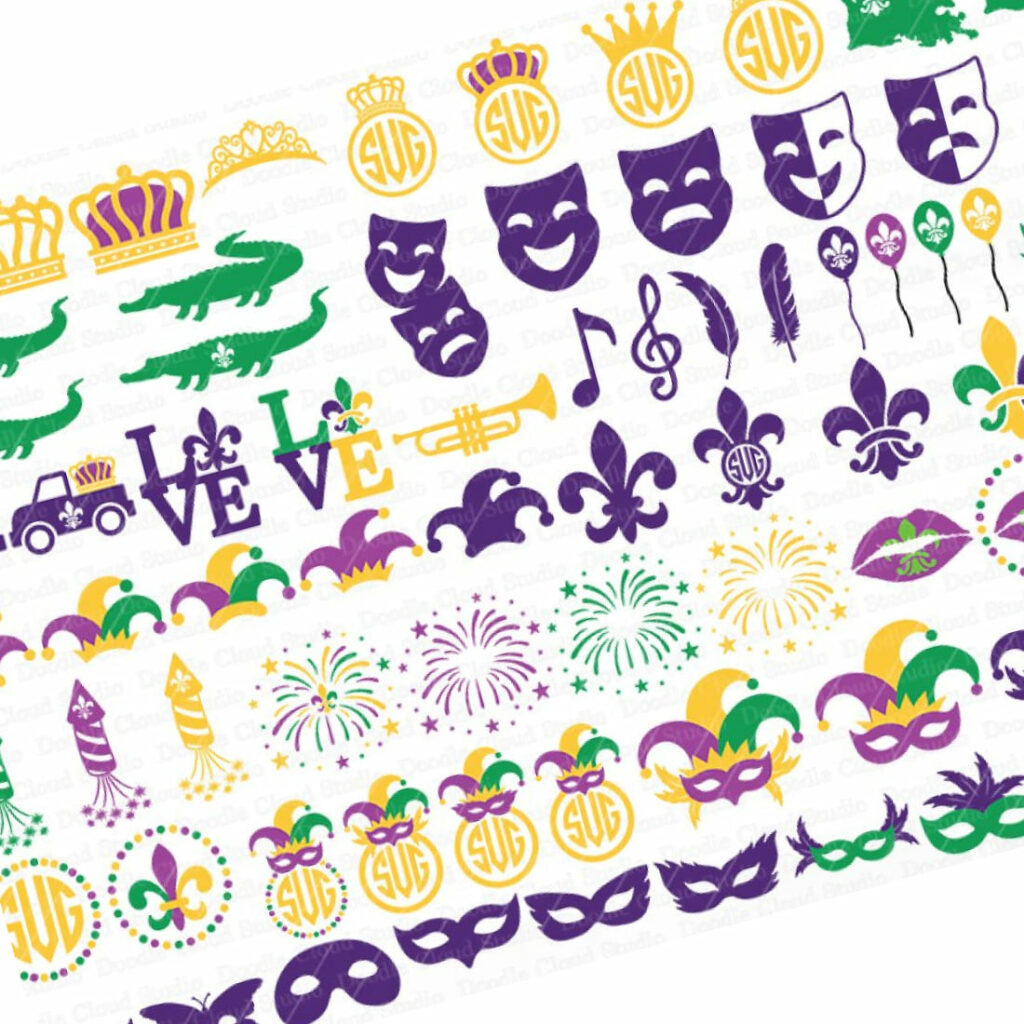 Mardi Gras Bundle SVG PNG Cut Files – MasterBundles